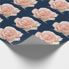 Regalo Papel de envolvimiento rosa rosa azul oscuro