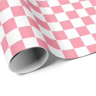 Regalo Papel de envolvimiento rosa y blanco controlado