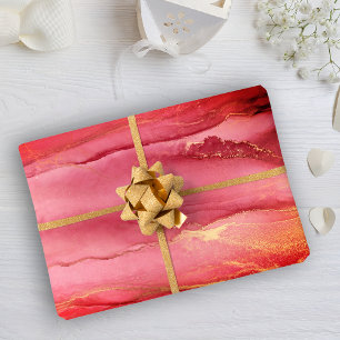 Regalo Papel de envolvimiento rosa y coral