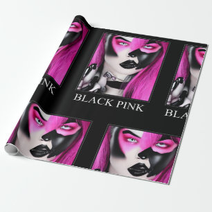 Regalo Papel de envolvimiento rosado negro