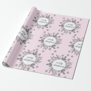 Regalo Papel de envolvimiento rosado para las bocas rusti