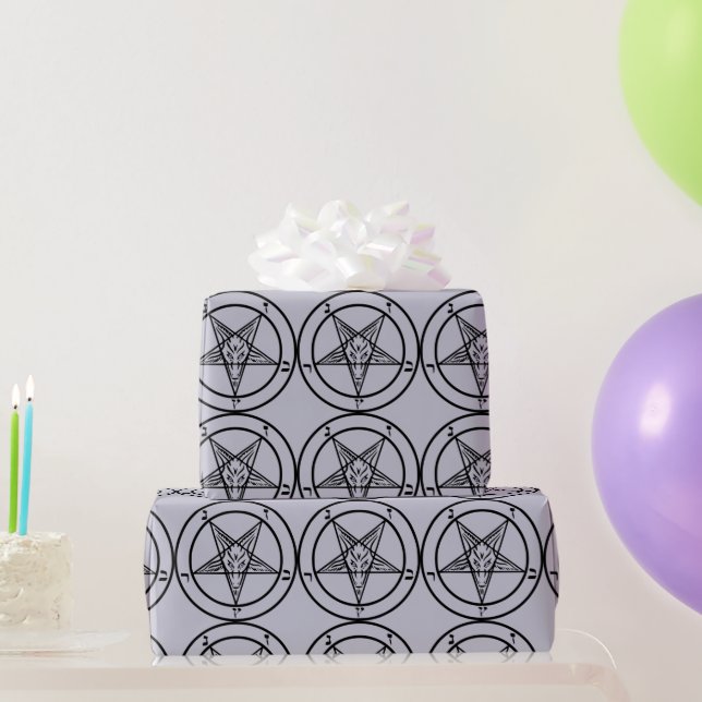 Regalo Papel de envolvimiento satánico de lavanda Baphome (Regalos de fiesta)