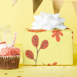 Regalo Papel de envolvimiento sin foco: Hoja de calabaza 