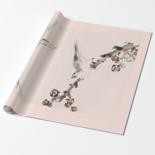 Regalo Papel de envolvimiento SPARROW CHERRY BLOSSOM