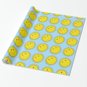 Regalo Papel de envolvimiento Sunshine Face-Blue Gift