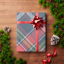 Regalo Papel de envolvimiento tartán diagonal para navida