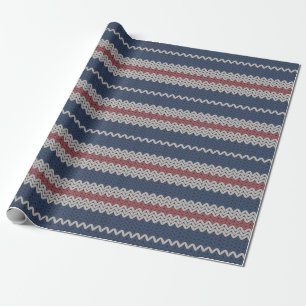 Regalo Papel de envolvimiento textil de punto a rayas
