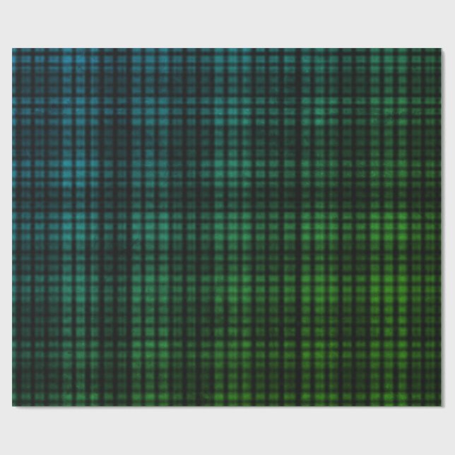 Regalo Papel de envolvimiento verde azul (Superficie plana)