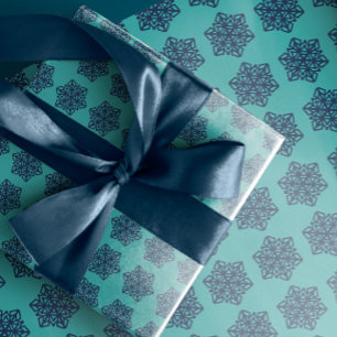 Regalo Papel de envolvimiento verde azul de la marina con
