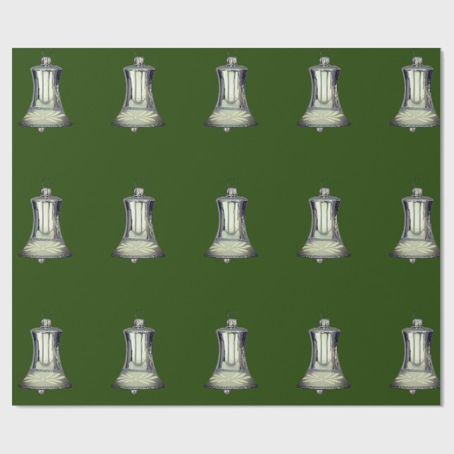 Regalo Papel de envolvimiento verde de las campanas plate (Superficie plana)