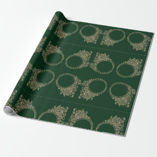 Regalo Papel de envolvimiento verde de lujo