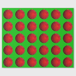 Regalo Papel de envolvimiento verde de ornamento rojo