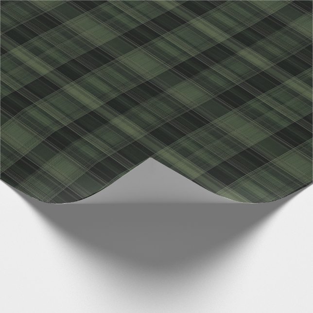 Regalo Papel de envolvimiento verde y negro (Esquina)