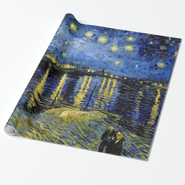 Regalo Papel de envolvimiento Vincent Van Gogh Starry Nig (Desenrollado)