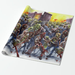 Regalo Papel de envolvimiento zombi espeluznante
