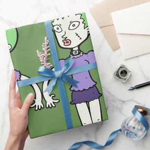 Regalo Papel de envolvimiento zombi femenino