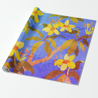 Regalo Papel de envuelto de Framgipani de época