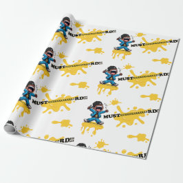 Regalo Papel de envuelto de mostaza blanco para todas las