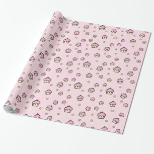 Regalo Papel de envuelto rosado y brillante