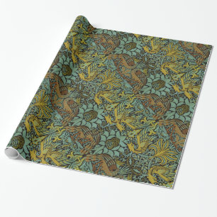 Regalo Papel de escritorio de William Morris Peacock Drag
