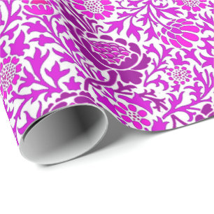 Regalo Papel de fondo jacobeo floral, Amethyst Purple & L