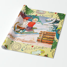 Regalo Papel de ILUSTRACION de NAVIDADES RETRO