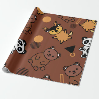 Regalo Papel de los patrones de los animales singulares