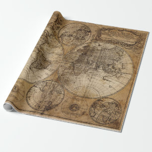 Regalo papel de mapa antiguo