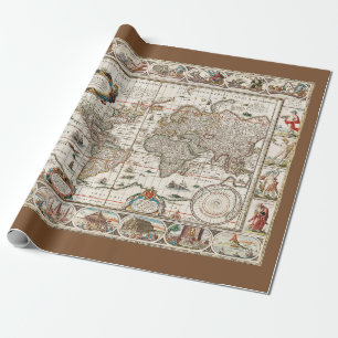 Regalo papel de mapa antiguo