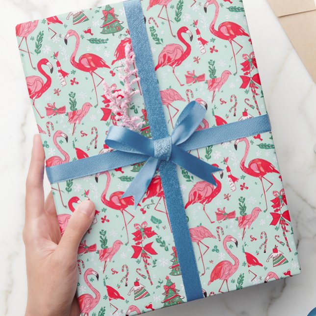 Regalo Papel de Navidad de flamenco (Subido por el creador)