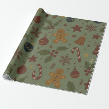 Papel de Navidad de Pan de Jengibre