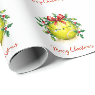 Regalo Papel de Navidad de Pelota de Tenis