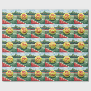 Regalo Papel de Navidad de Pelota de Tenis