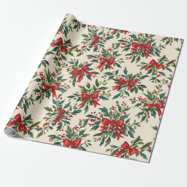 Regalo Papel de Navidades tradicionales/clásicos (Desenrollado)