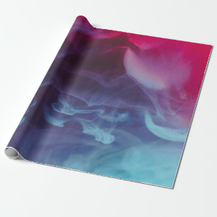 Regalo Papel de pared digital de humo azul, rojo y negro