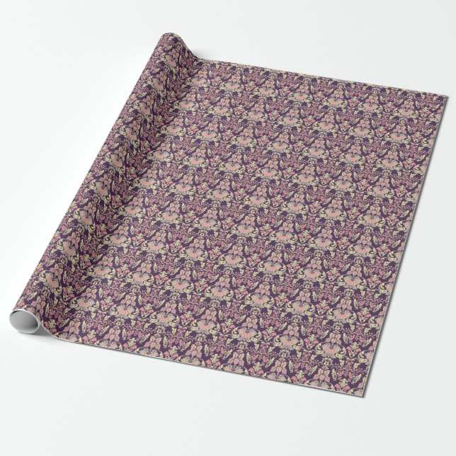 Regalo Papel de paredes de flores de época clásico barroc (Desenrollado)