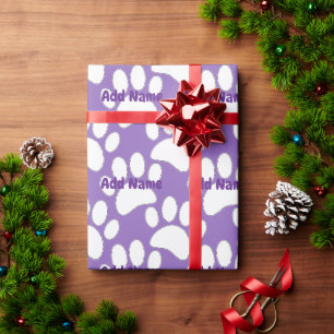 Regalo Papel de perro blanco Imprimir nombre personalizad