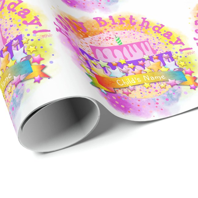 Regalo Papel de preparación de pasteles de cumpleaños - H (Esquina del rollo)
