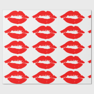 REGALO PAPEL DE RAPAS DE BESO DE LIPS ROJO