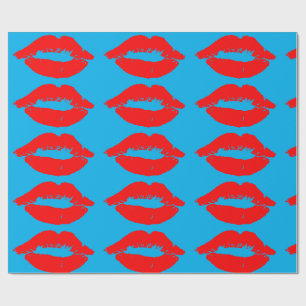 REGALO PAPEL DE RAPAS DE BESO DE LIPS ROJO