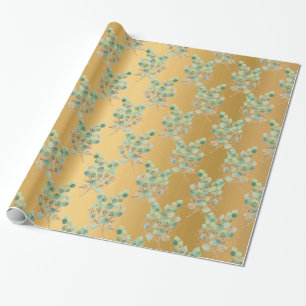 REGALO PAPEL DE RAPAS DE ORO LUXE EUCALYPTUS