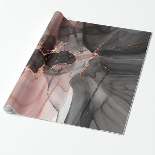 REGALO PAPEL DE RAPAS DE ROSA DE FLOTACIÓN DE ROPA NEGRA