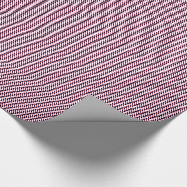 Regalo PAPEL DE RAPAS ROJO, blanco, azul-Gingham-GIFT (Esquina)