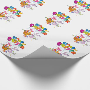 Regalo Papel de regalo/conejito de Pascua con la cesta