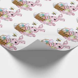 Regalo Papel de regalo/conejito de Pascua con la cesta