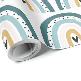 Regalo Papel de relleno - Arcoiris con puntos de polka + 