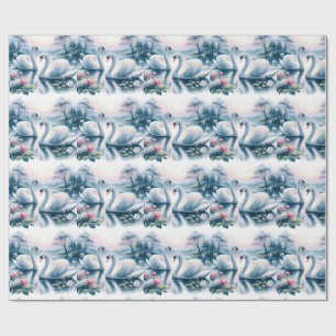 Regalo Papel de relleno - Cisnes en un lago tranquilo