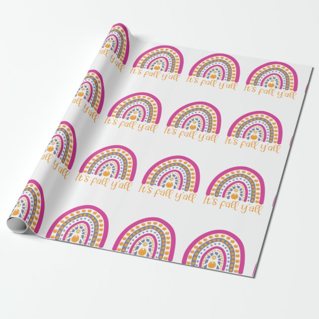 Regalo Papel de relleno de arcoiris de calabaza suave (Desenrollado)