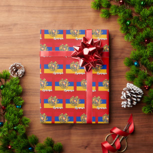 Regalo Papel de relleno de Armenia, Navidad roja, bandera