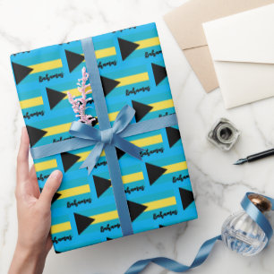 Regalo Papel de relleno de Bahamas, bandera de Bahamas pa